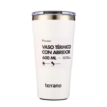 Vaso termico con abridor terrano 600ml